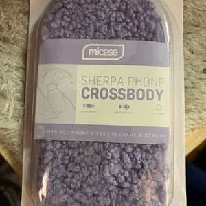 MiCase Purple Sherpa Phone Crossbody Case